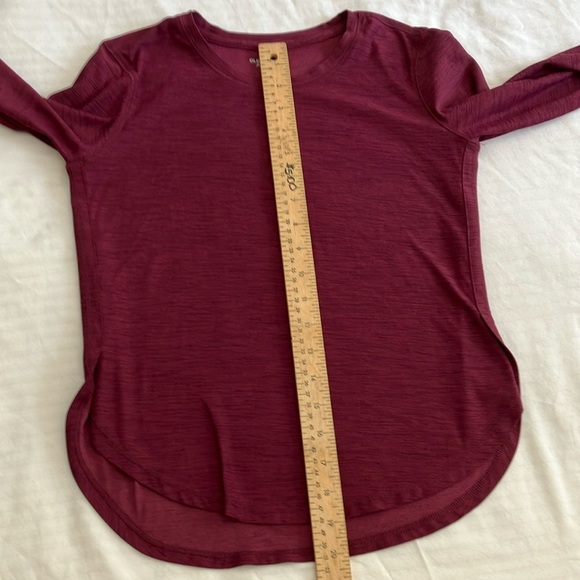 Old Navy girls size 8 burgundy Fitted Long Sleeve T-Shirt - Picture 9 of 10